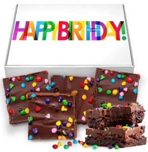 Birthday Party Large Brownies Gift Box Individually Wrapped | Happy Birthday Celebration | Nut Free | Kosher