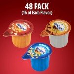 Coffee Creamer Singles Variety Pack, 48 Packs of Individual Coffee Creamers 16 of each flavor, Perfect Creamer Cups for Home, Office, Travel and On the Go Use, Ideal for Coffee Enthusiasts
