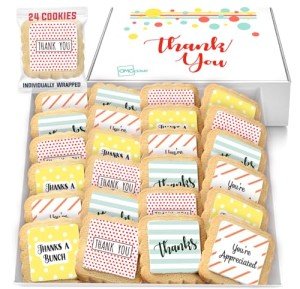 Thank You Cookies 24 Pack | Appreciation Cookies | Individually Wrapped