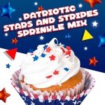 Red White and Blue Sprinkles | 1 Pound Bag | Patriotic Stars and Stripes Sprinkles for 4th of July Desserts, Cupcakes, Cookies, and Independence Day Decorations