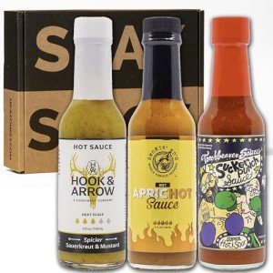 Hot Ones Hot Sauce Challenge Set - Season 27 Heat - Hot Sauces Gift Set - Variety Pack - Made with Natural Ingredients - Unique Small Batch Sampler - 5 fl oz Bottles (3-Pack)