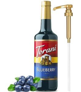 Coffee Syrup, Blueberry Flavored Syrup for Drinks, Pump Included, 25.4 Fl Oz