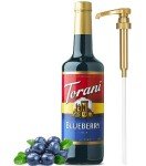 Coffee Syrup, Blueberry Flavored Syrup for Drinks, Pump Included, 25.4 Fl Oz