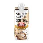 SUPER COFFEE Protein+, Keto Protein Coffee (0g Added Sugar, 25g Protein, 150 Calories) [Vanilla] 11 Fl Oz, 12 Pack | Iced Smart Coffee Drinks