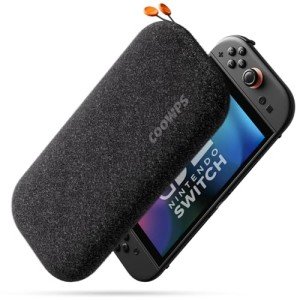COOWPS Ultra Slim Switch 2 Case for Nintendo Switch 2 (2025), Odorless Felt Portable Full Protection Hard Shell Soft Lining Carrying Case with 8 Switch 2 Games Card Slots, for Travel Storage Dark Grey