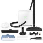 Dupray Neat Steam Cleaner – Floor Edition with 17-Piece Kit with 5 Extra Pads for Deep Cleaning Hardwood, Tile, Laminate and Sealed Floors, Couch, Furniture and more