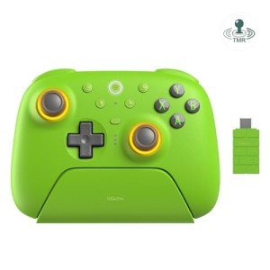 AKNES 8BitDo Ultimate 2 Wireless Controller for Windows & Android, TMR joysticks, 1000Hz Polling Rate, Tactile/Hall Triggers, Motion Control, Programmable L4/R4 Bumpers & 2 Back Paddle Buttons, Green