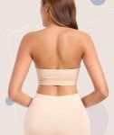 Finduself Strapless Bras for Women Non-Slip Padded Bandeau Bra Wireless Tube Top Bra Including Clear Straps