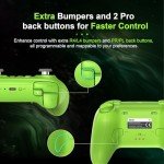 AKNES 8BitDo Ultimate 2 Wireless Controller for Windows & Android, TMR joysticks, 1000Hz Polling Rate, Tactile/Hall Triggers, Motion Control, Programmable L4/R4 Bumpers & 2 Back Paddle Buttons, Green