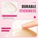 Dandelion Pact Double Sided Sticky Bra Inserts, Invisible Push Up Sticky Bra Pads for Large Breasts, Stick on Bra for Bikini Swimsuits (Medium, Beige)