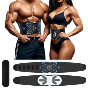 Abs Stimulator Abdominal, Ab Stimulator Muscle Toner with Heat for Stomach Fat Burner, Belly Cellulite Removal, Tummy Smooth & Firming, Ab Machine Fitness Workout Equipment for Men and Women Gifts