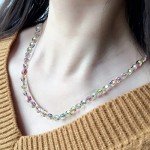 Clear Beads, 720 Pcs Acrylic Clear Faceted Beads, Ab Color Crystal Loose Beads, Transparent Beads, Spacer Beads, Faceted Crystal Beads for Making Jewelry, Bracelets, Necklaces, Earrings, Charms