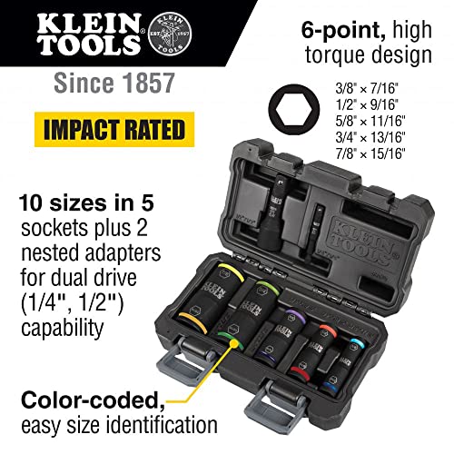 Klein Tools 66070 Impact Socket Set, 7-Piece