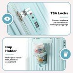 20 Inch Carry on Luggage Carry-on with Cup Holder & USB Port, Luggage with Airline Approved TSA Lock, Softside Lightweight carry on luggage 22 x 14 x 9 airline approved 360° Spinner Double Wheels