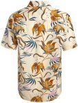 Volcom Boys Button Down Shirt - Casual Woven Cotton Short Sleeve Hawaiian Summer Collared Shirts for Boys (8-16), Size 10-12, Off White Floral