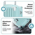 20 Inch Carry on Luggage Carry-on with Cup Holder & USB Port, Luggage with Airline Approved TSA Lock, Softside Lightweight carry on luggage 22 x 14 x 9 airline approved 360° Spinner Double Wheels