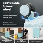 20 Inch Carry on Luggage Carry-on with Cup Holder & USB Port, Luggage with Airline Approved TSA Lock, Softside Lightweight carry on luggage 22 x 14 x 9 airline approved 360° Spinner Double Wheels