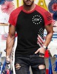 1776 USA Flag Shirts for Men Vintage American Flag Graphic T-Shirt 4th of July Short Sleeve Tops