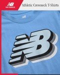 New Balance Boys T Shirts - Short Sleeve Cotton Crewneck Graphic Tees, Athletic Logo Shirts for Boys (Sizes: 8-20), Size 14/16, Electric Blue