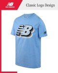 New Balance Boys T Shirts - Short Sleeve Cotton Crewneck Graphic Tees, Athletic Logo Shirts for Boys (Sizes: 8-20), Size 14/16, Electric Blue