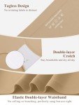 HOHOCHIN Women's Seamless Underwear High Waisted Tummy Control No Show Panties Full Coverage Stretch Briefs 4 Pack (US, Alpha, Medium, Regular, Regular, B-4 Pack-Beige)