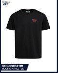 Reebok Boys Shirts - 2 Pack Active Performance Dry Fit T Shirts for Boys - Athletic Training Tops for Kids (8-20), Size 14-16, Vector Red/Black
