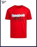 Reebok Boys Shirts - 2 Pack Active Performance Dry Fit T Shirts for Boys - Athletic Training Tops for Kids (8-20), Size 14-16, Vector Red/Black