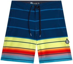 Volcom Boys Board Shorts - UPF 50+ Quick Dry Boys Swim Trunks with Pockets - Kids' Swimwear Swim Shorts (Sizes: 8-16), Size 10, Blue Quarta Faded