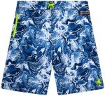 Body Glove Boys Swim Trunks - UPF 50+ Quick Dry Boys Swim Shorts Board Bathing Suit Kids Swimwear with Pocket (Sizes: 8-18), Size 10-12, Blue/White Ocean