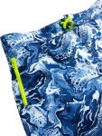 Body Glove Boys Swim Trunks - UPF 50+ Quick Dry Boys Swim Shorts Board Bathing Suit Kids Swimwear with Pocket (Sizes: 8-18), Size 10-12, Blue/White Ocean