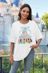 Magical Shirt for Women: Magic Kingdom Tshirt Oversized Princess Shirt Family Vacation Trip Tee B-White