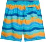 Body Glove Boys Swim Trunks - UPF 50+ Quick Dry Board Boys Swim Shorts Bathing Suit Kids Swimwear with Pockets (Sizes: 8-16), Size 14-16, Turquoise/Orange Squares