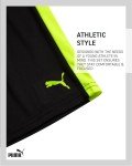 PUMA Boys' Active Shorts Set - 3 Piece Performance T-Shirt, Dry Fit Tank Top, and Gym Shorts - Activewear Set for Boys (4-16), Size 10-12, Black/Lime