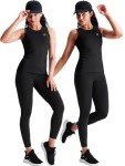 NELEUS Women's Running Tank Tops 4 Pack Racerback Workout Yoga Shirts with Pockets,8011,Black,L
