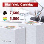 069H 069 Toner Cartridge Set MF753Cdw Compatible Replacement for Canon MF753Cdw Toner Cartridges for Canon 069H 069 Work for Canon imageCLASS MF 753Cdw MF751Cdw LBP674Cdw Printer Ink B/C/Y/M 4 Pack