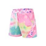 DIOTSR Mens Tie Dye Graphic Shorts Athletic Running Basketball Shorts Casual Designer Shorts Cool Streetwear (03 Tie Dye-Pink,2X-Large)