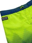 Body Glove Boys Swim Set - 4 Piece UPF 50+ Swim Trunks and Rash Guard for Boys Kids Swimwear Set (Sizes: 4-12), Size 7, Neon Green/Yellow Palm Trees