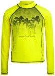 Body Glove Boys Swim Set - Boys Swim Trunks with Rash Guard UPF50+ 2 Piece Bathing Suits with Shorts Swimsuit Set (Size 4-12), Size 6, Neon Yellow Palm Trees