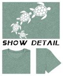 Womens Graphic Tee Vintage Sea Turtle Shirt Summer Casual Loose Fit Short Sleeve Holiday Weekend Beach Vacation Cotton Top Hawaiian Shirts,Pale Green XXL
