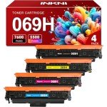 069H 069 Toner Cartridge Set MF753Cdw Compatible Replacement for Canon MF753Cdw Toner Cartridges for Canon 069H 069 Work for Canon imageCLASS MF 753Cdw MF751Cdw LBP674Cdw Printer Ink B/C/Y/M 4 Pack
