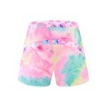 DIOTSR Mens Tie Dye Graphic Shorts Athletic Running Basketball Shorts Casual Designer Shorts Cool Streetwear (03 Tie Dye-Pink,2X-Large)