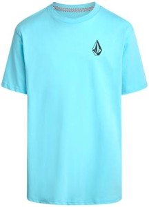 Volcom Boys T Shirt - Cotton Blend Short Sleeve Graphic Tees for Boys - Cool Casual Graphic T Shirts (Sizes: 8-16), Size 14, Mineral Blue