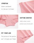 ALL OF ME Cotton Underwear for Women Boyshort Panties Full Coverage Boxer Briefs Stretch Boy Short Undies 6 Pack