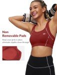 Yvette Sports Bras for Women High Impact Support Racerback Sports Bra Plus Size No Underwire for Running Workout, Burgundy,L
