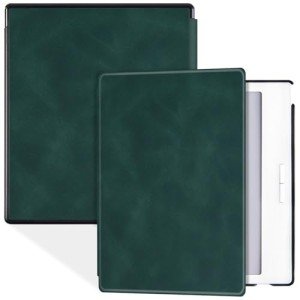 BOZHUORUI Case for 7" Onyx Boox Go 7 Color/Go 7 B/W e-Reader (2024/2025 Released), Slim Lightweight Hard Back Shell PU Leather Protective Cover with Auto Sleep/Wake (Pine Green)
