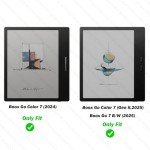 BOZHUORUI Case for 7" Onyx Boox Go 7 Color/Go 7 B/W e-Reader (2024/2025 Released), Slim Lightweight Hard Back Shell PU Leather Protective Cover with Auto Sleep/Wake (Pine Green)