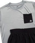 RBX Boys Athletic Shorts Set - 2 Piece Active Short Sleeve Shirt and Woven Performance Running Tech Shorts for Boys (4-12), Size 8, Griffin Black