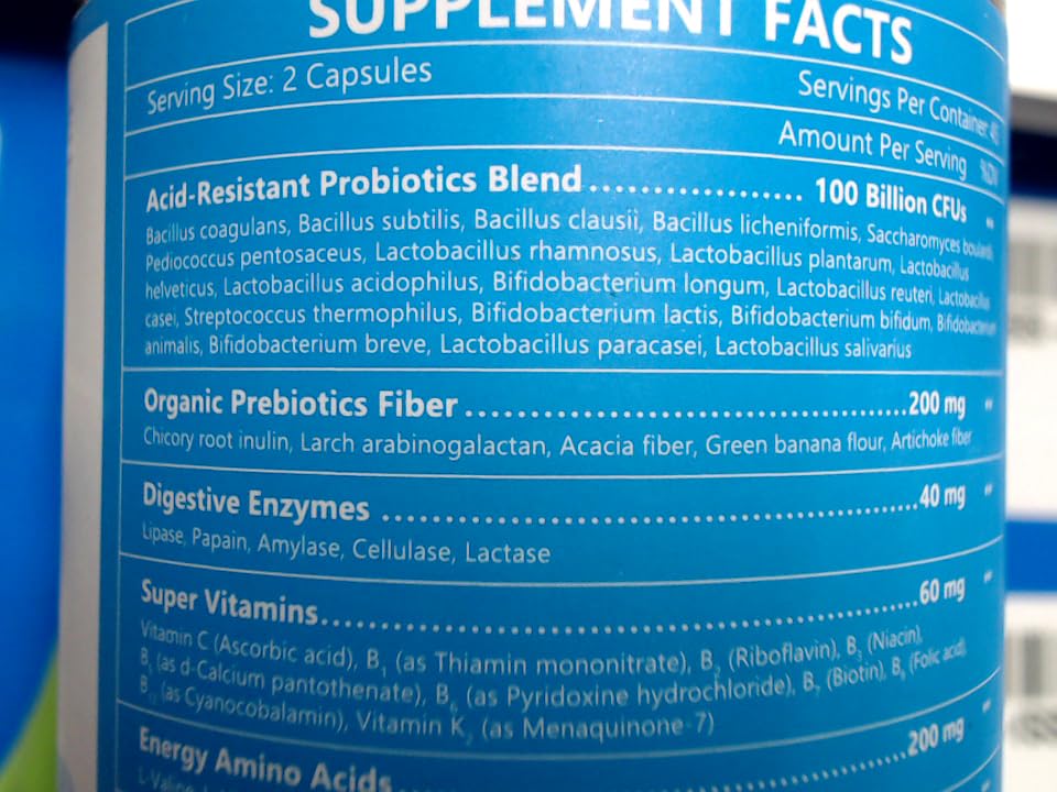 Probiotics for Men Digestive Health with Digestive Enzymes & Prebiotics, 100 Billion CFUs, Men's Probiotics with Saw Palmetto & Cranberry for Prostate & Urinary Tract Health, 90 Veggie Capsules