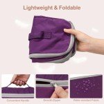 Cambond Travel Underwear Organizer Bag - Lightweight Expandable Bra Bag Organizer for A-C Cup Bras, Portable Travel Packing Organizers Underwear Storage Bag Compression Packing Cubes for Women Purple