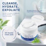 Ragkun Exfoliating Pads - Glycolic Acid 20% Toner Pads for Facial Radiance with Salicylic Acid and Vitamins B5, C & E, Dual Action Gentle Face Pad with Deep Cleaning Effect 60 Count